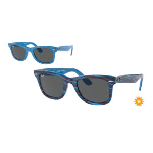 Ray-Ban 0RB2140 Wayfarer 1409B1 Fotocromatiche blu a righe