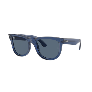 Ray-Ban 0RBR0502S Wayfarer reverse 67083A Blu navy trasparente